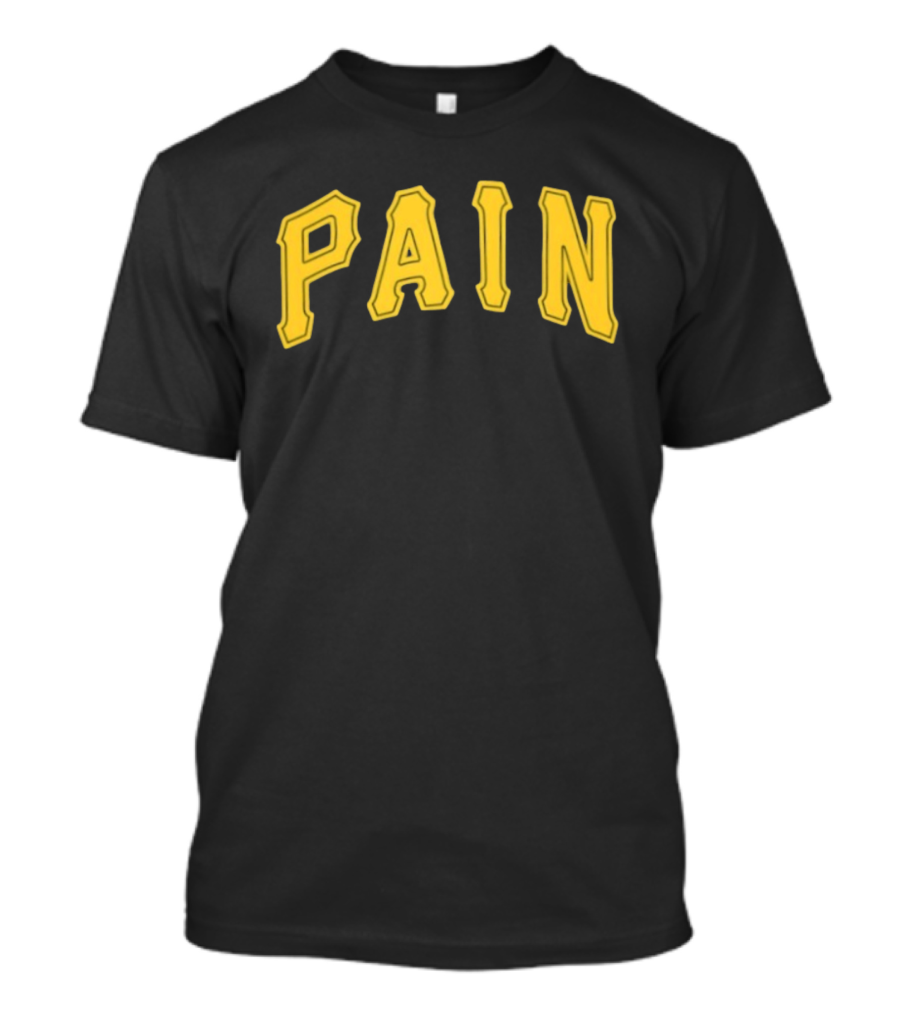 Pittsburgh Pirates Pain Text Yellow Block T-Shirt
