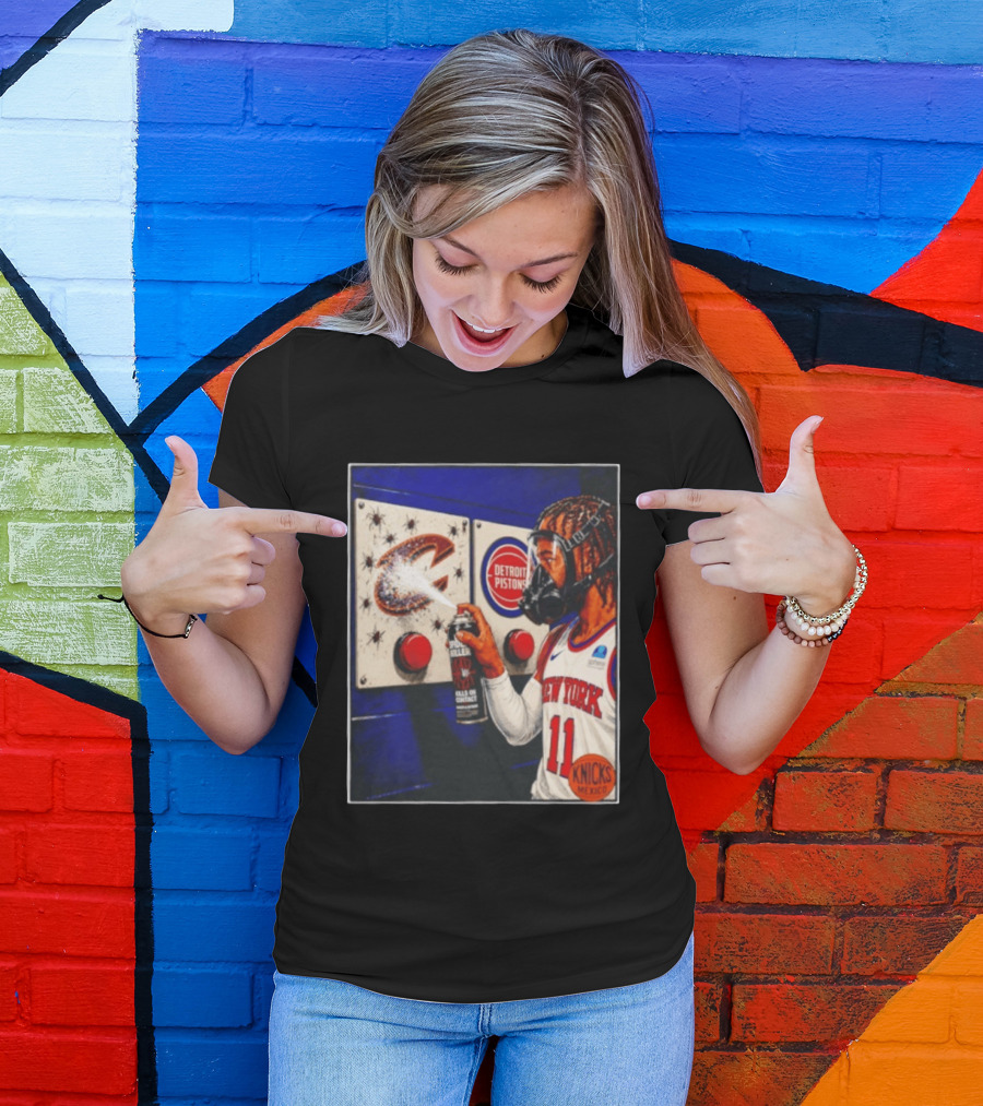 Spider Killer Jalen Brunson 11 New York Knicks Cavaliers Pistons Spray Knicks Mexico T-Shirt
