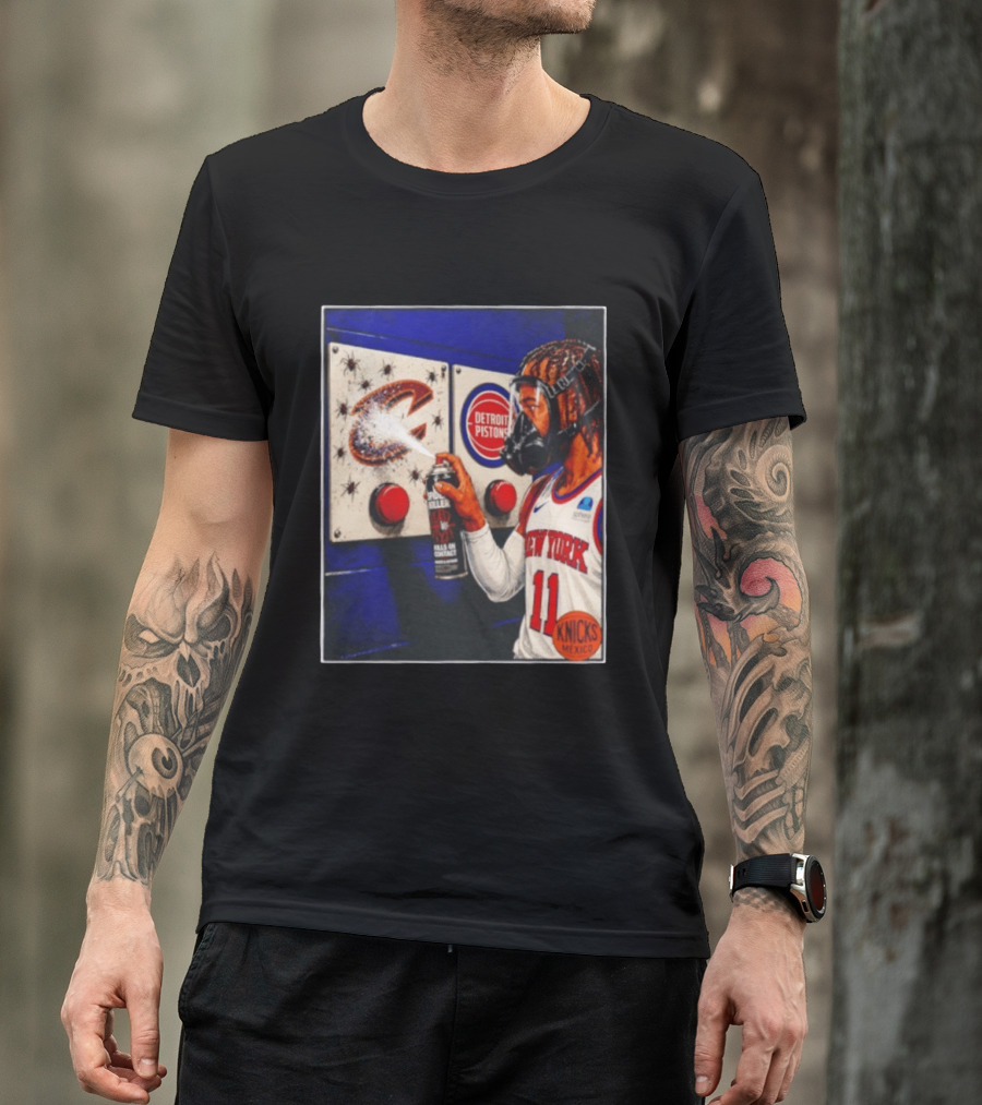 Spider Killer Jalen Brunson 11 New York Knicks Cavaliers Pistons Spray Knicks Mexico T-Shirt