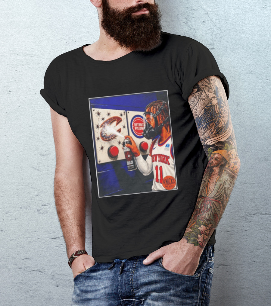 Spider Killer Jalen Brunson 11 New York Knicks Cavaliers Pistons Spray Knicks Mexico T-Shirt