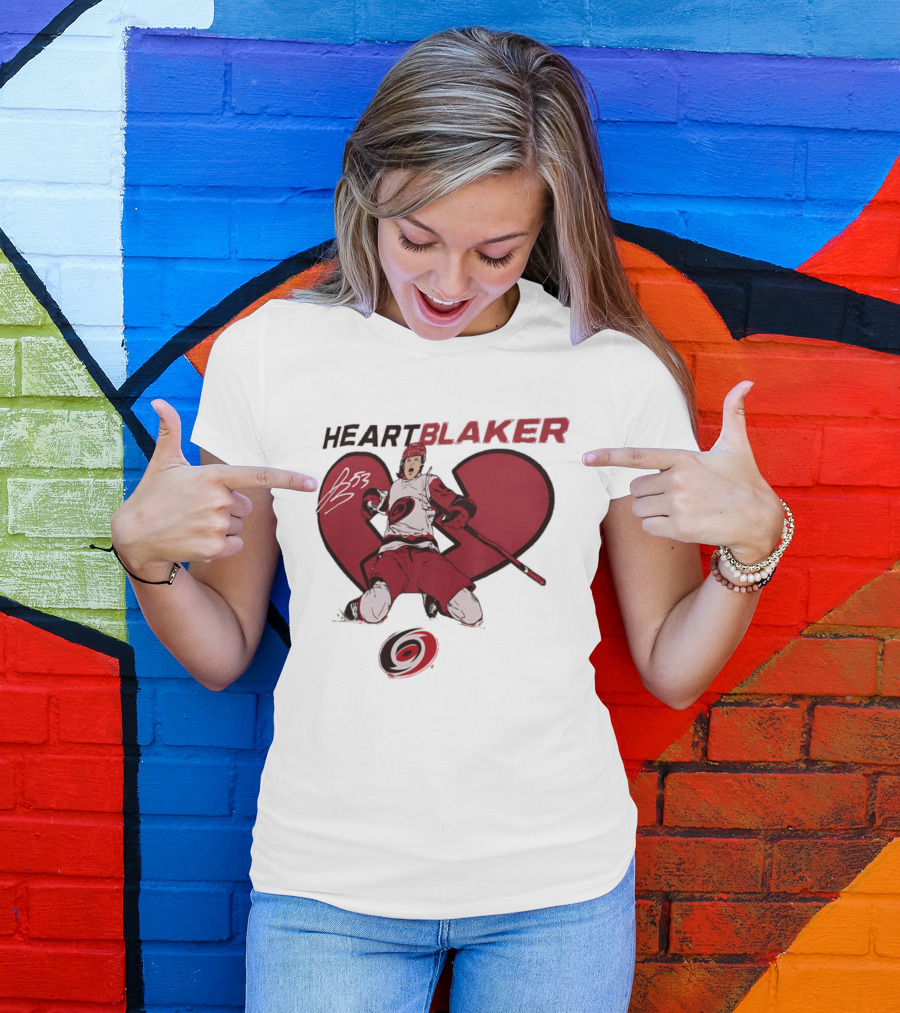 Brent Burns Heartblaker Carolina Hurricanes Broken Heart T-Shirt