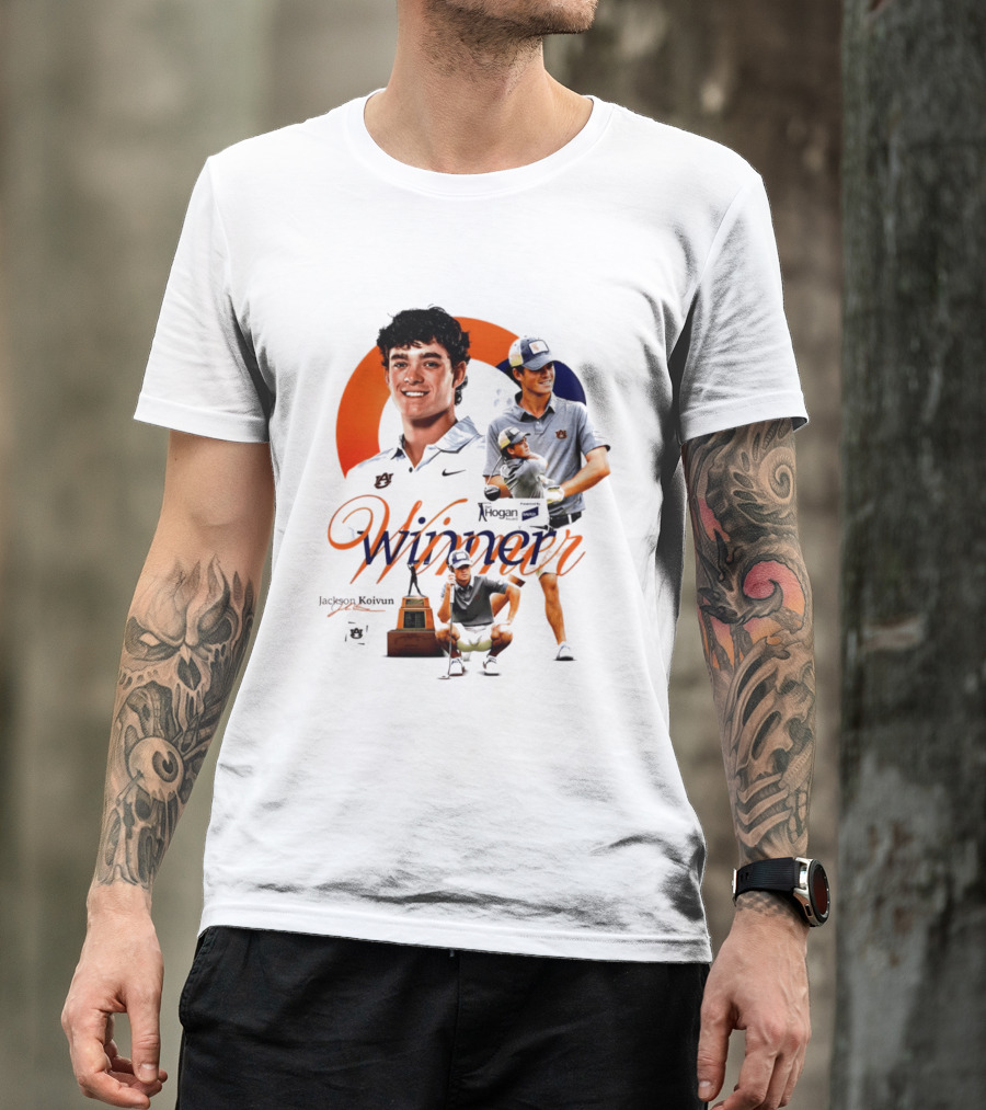 Jackson Koivun Auburn Golf Winner 2026 Trophy Nike Auburn University Golfers T-Shirt