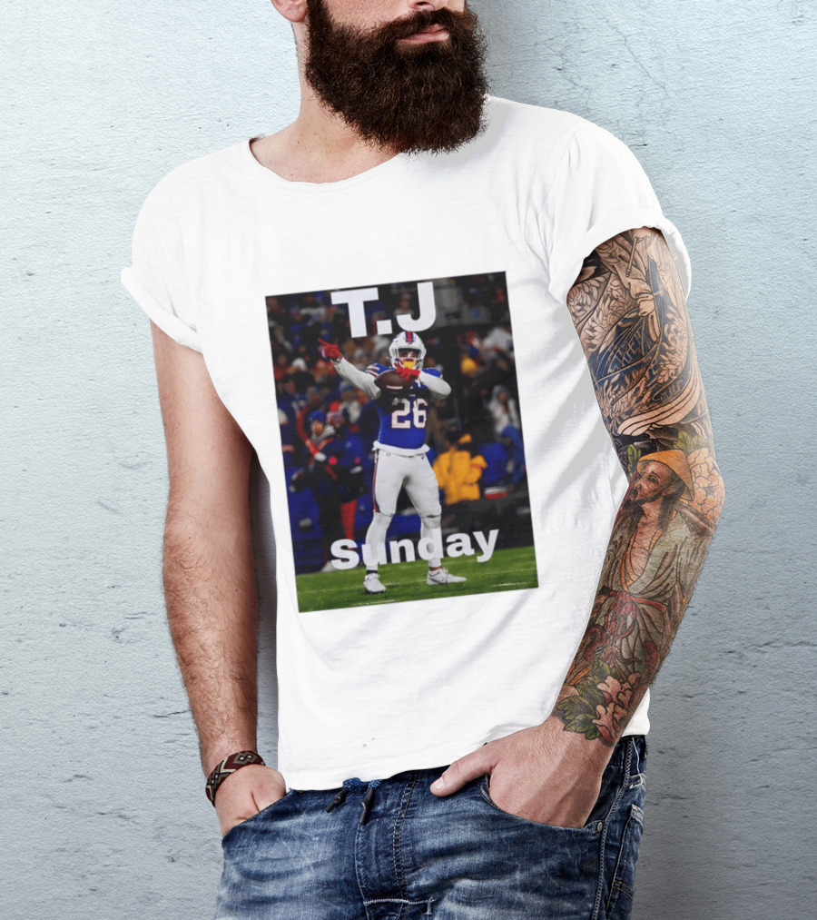 T.J. 26 Buffalo Bills Sunday T-Shirt