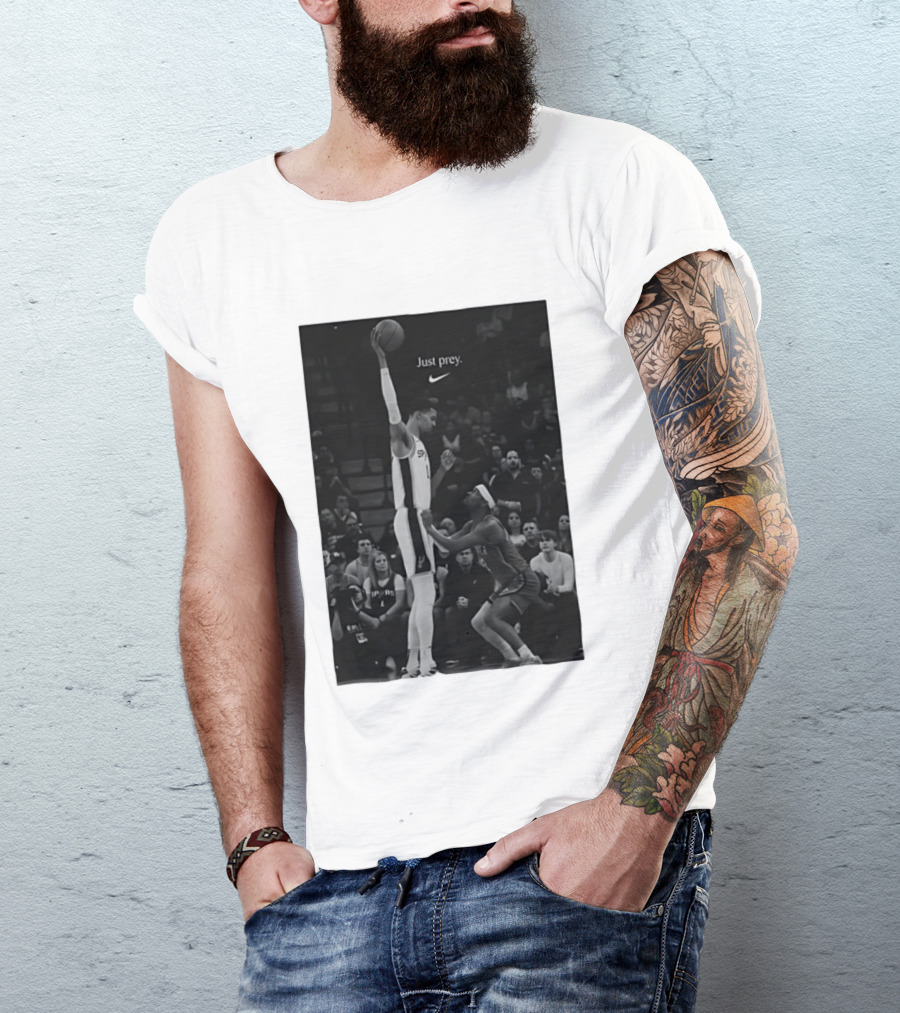 Victor Wembanyama San Antonio Spurs Just Prey Basketball Swoosh T-Shirt