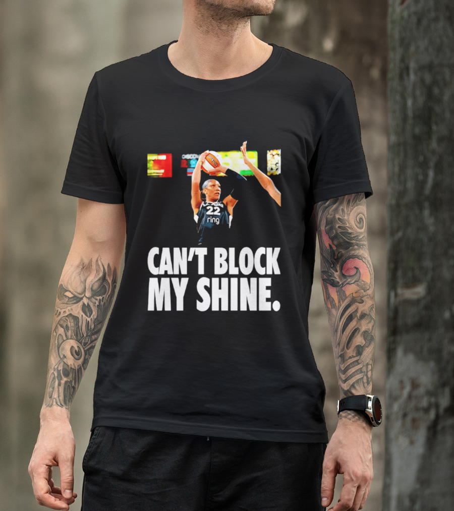A'ja Wilson Can't Block My Shine Las Vegas Aces Basketball Triumph T-Shirt