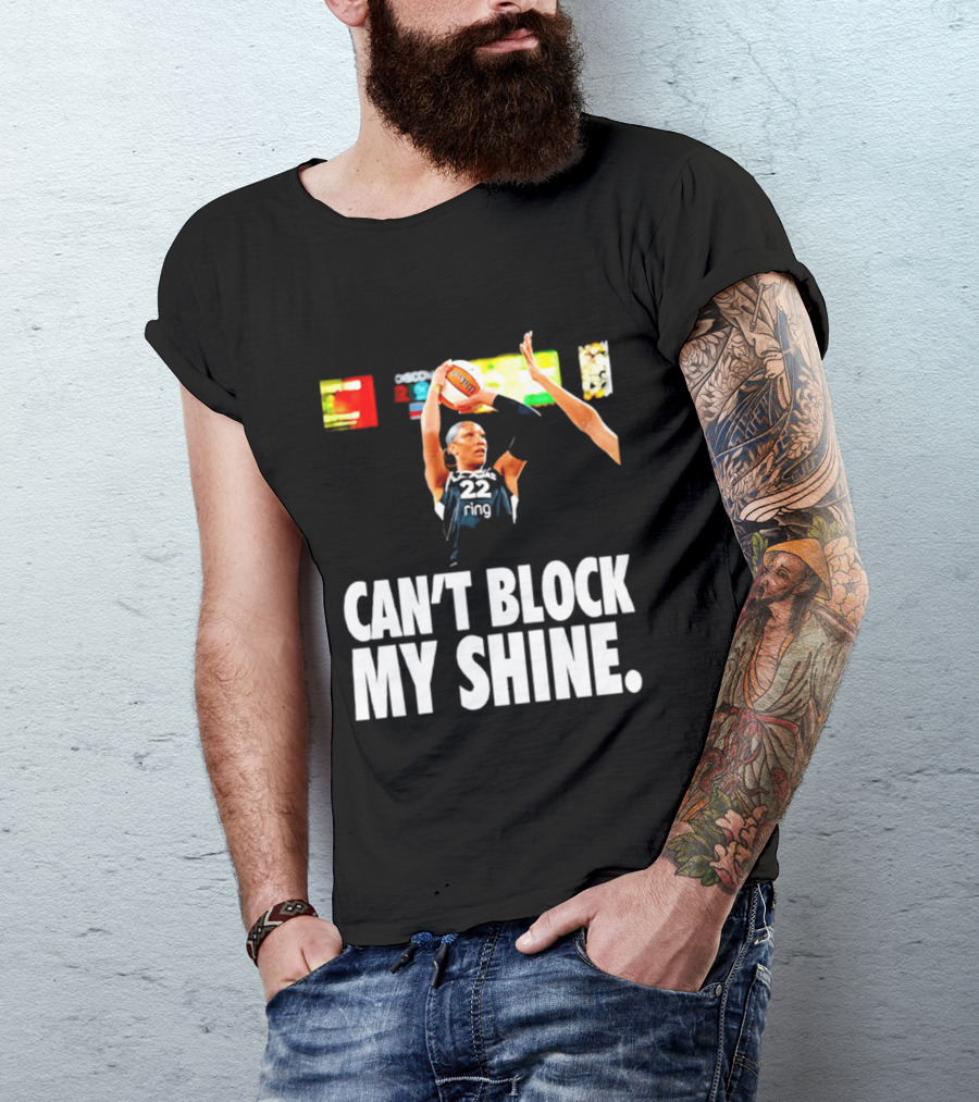 A'ja Wilson Can't Block My Shine Las Vegas Aces Basketball Triumph T-Shirt
