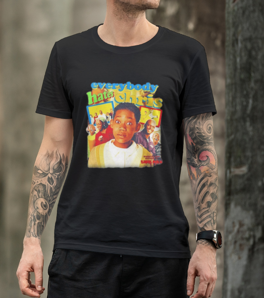 Everybody Hates Chris Show Characters Collage Colorful T-Shirt