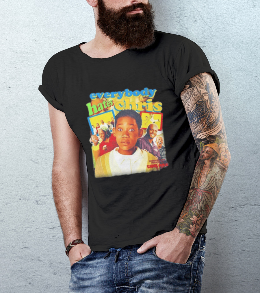 Everybody Hates Chris Show Characters Collage Colorful T-Shirt