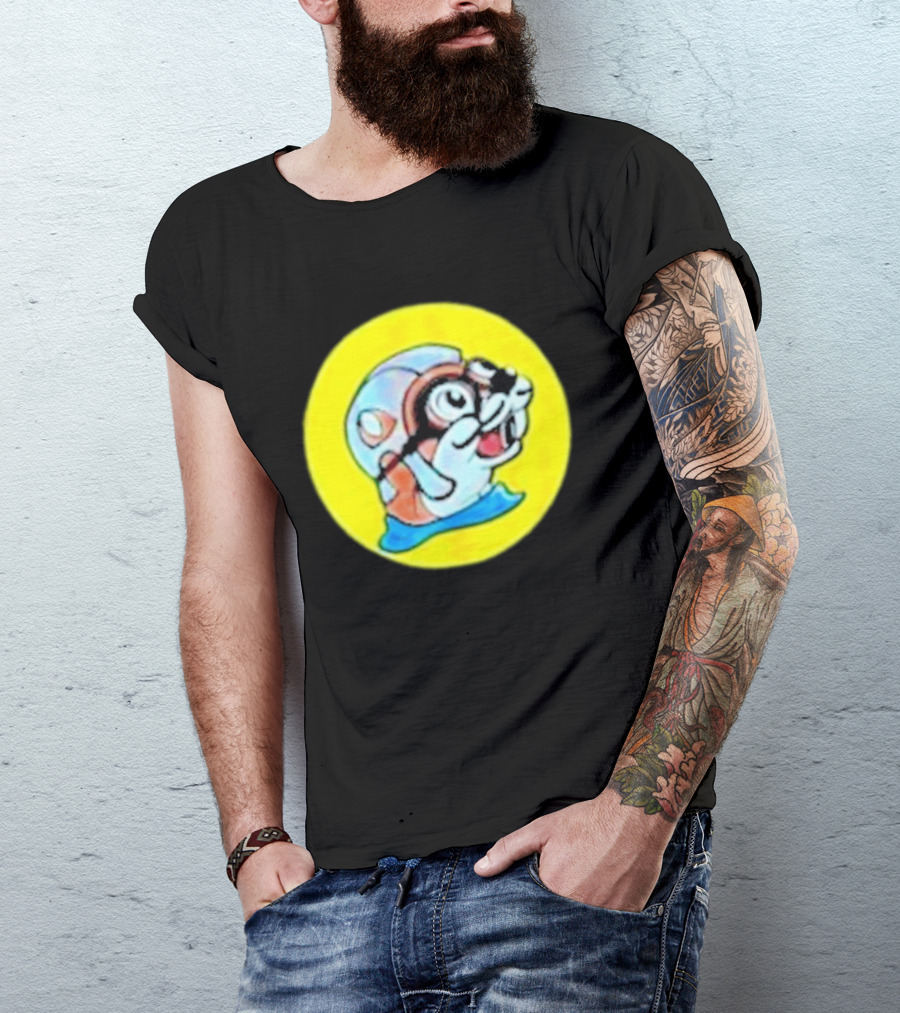 Gloopy Industries The Aquabeaver Cartoon Style Helmet And Water Circle T-Shirt