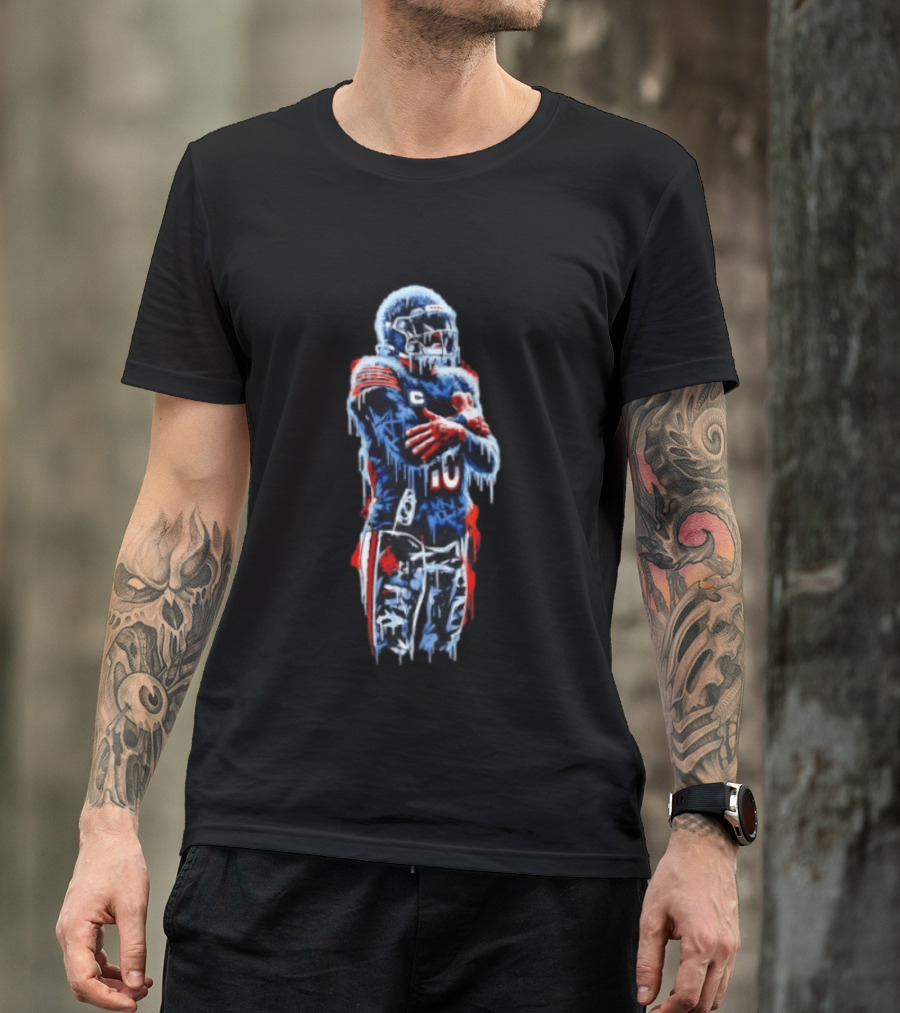 Iceman Chicago Bears Quarterback Caleb Williams Frozen Football T-Shirt