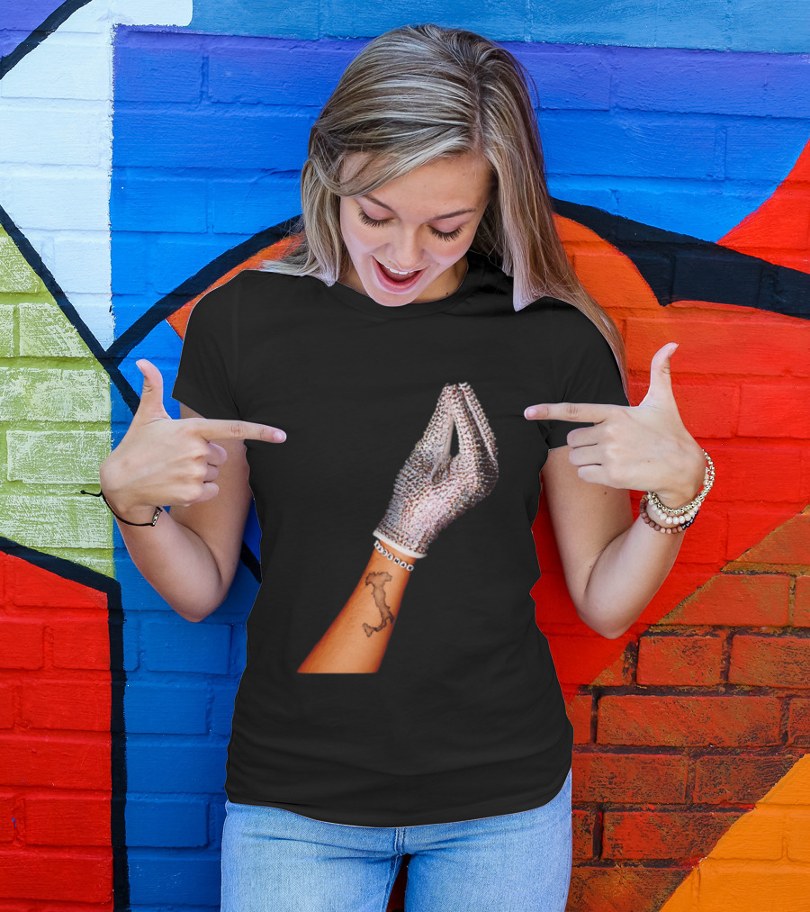 Mademan Italia Drake IceMan Glitter Glove Tattoo T-Shirt