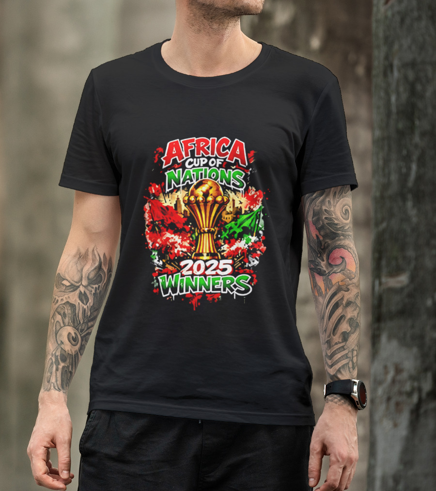 Africa Cup Of Nations 2025 Winners Trophy Celebration T-Shirt