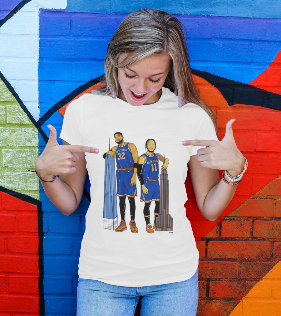 New York Twin Towers Towns Brunson Basketball Player T-Shirt