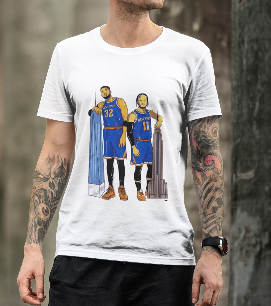 New York Twin Towers Towns Brunson Basketball Player T-Shirt