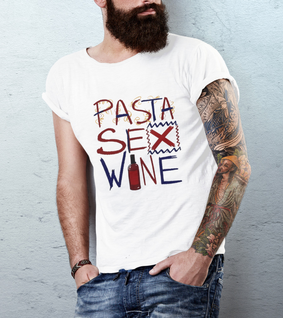 Pasta Sex Wine Bottle T-Shirt
