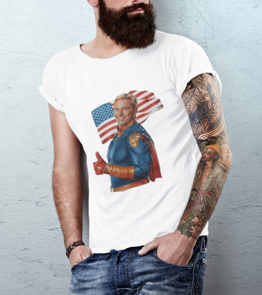 The Boys Season 5 Homelander American Flag Thumbs Up T-Shirt