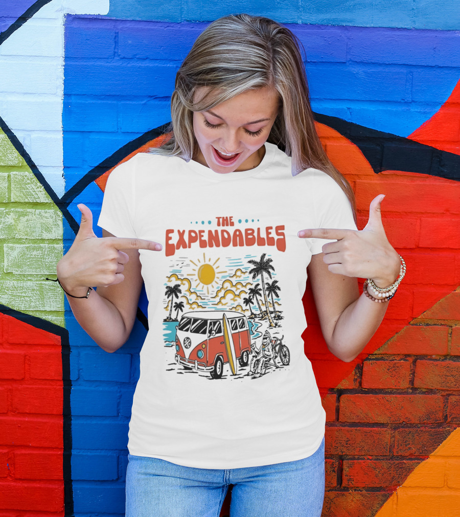 The Expendables Santa Cruz Surf Van Beach Sunset Scene 2026 T-Shirt