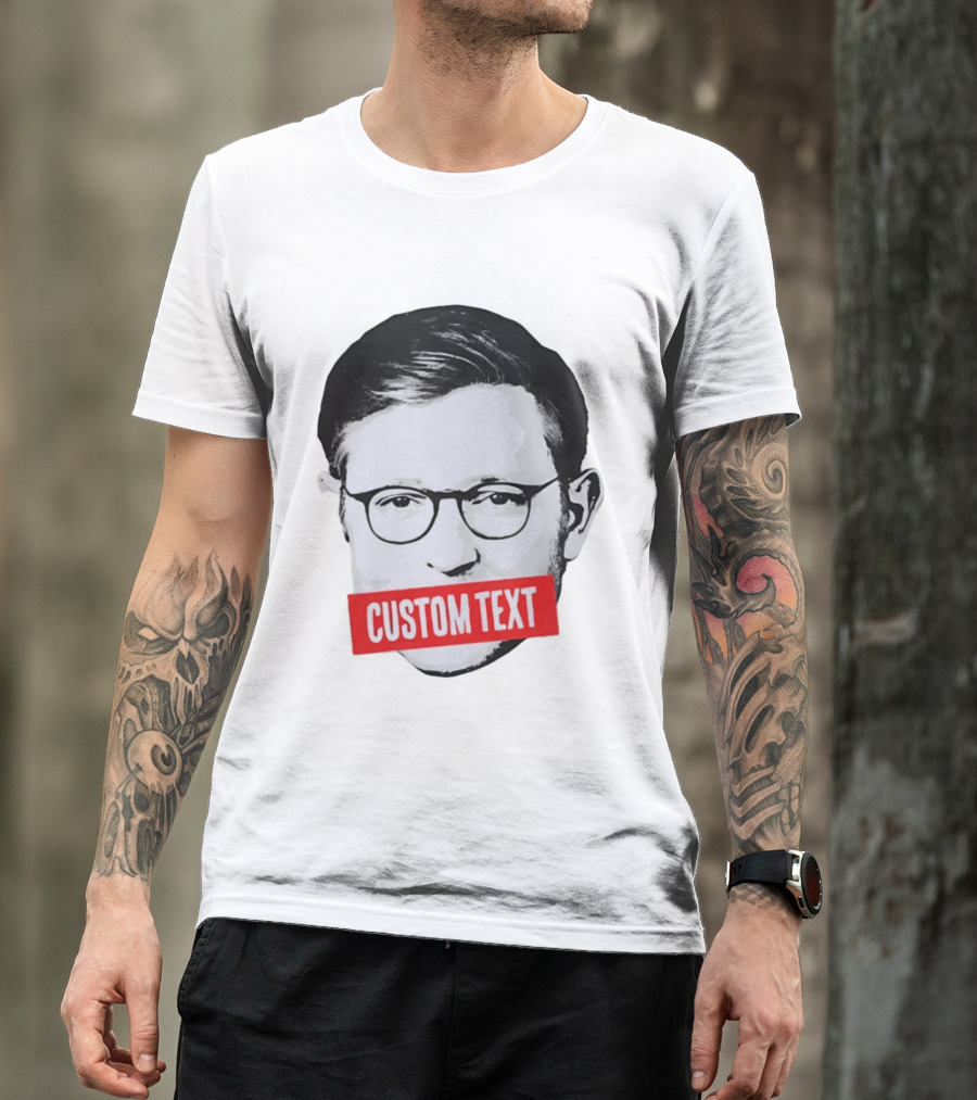 Mike Johnson Silenced Voice Custom Text Stencil T-Shirt