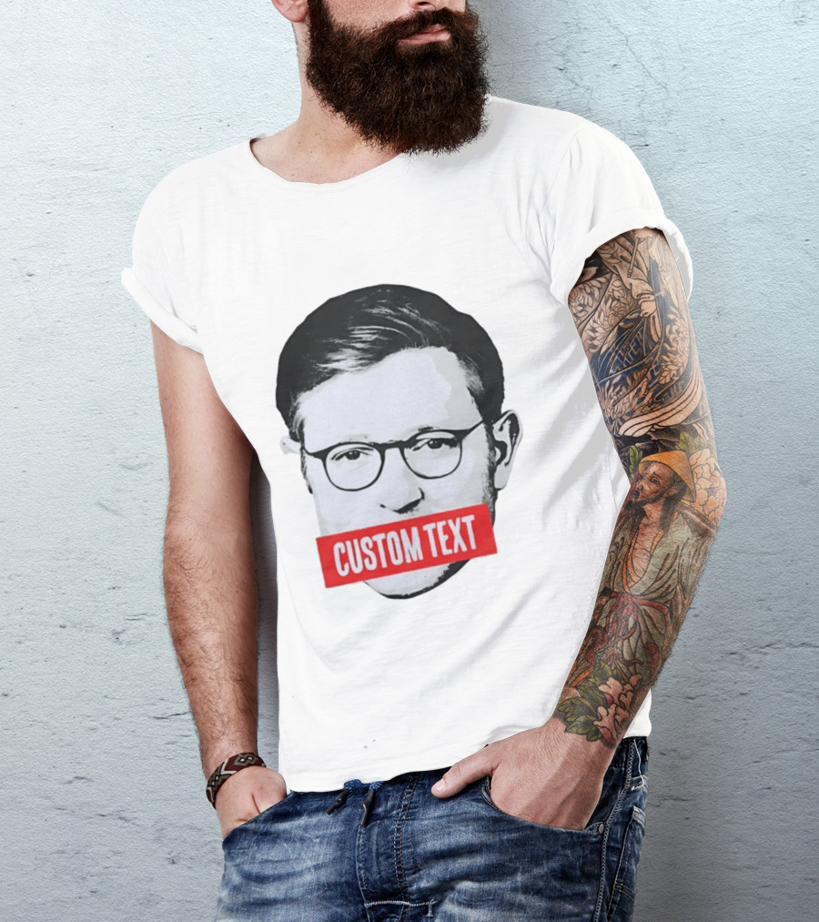 Mike Johnson Silenced Voice Custom Text Stencil T-Shirt
