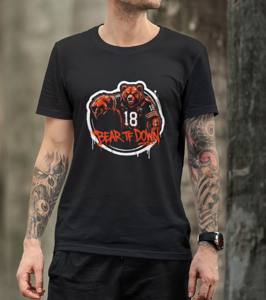 Chicago Bears Bear TF Down 18 Sports Fan T-Shirt
