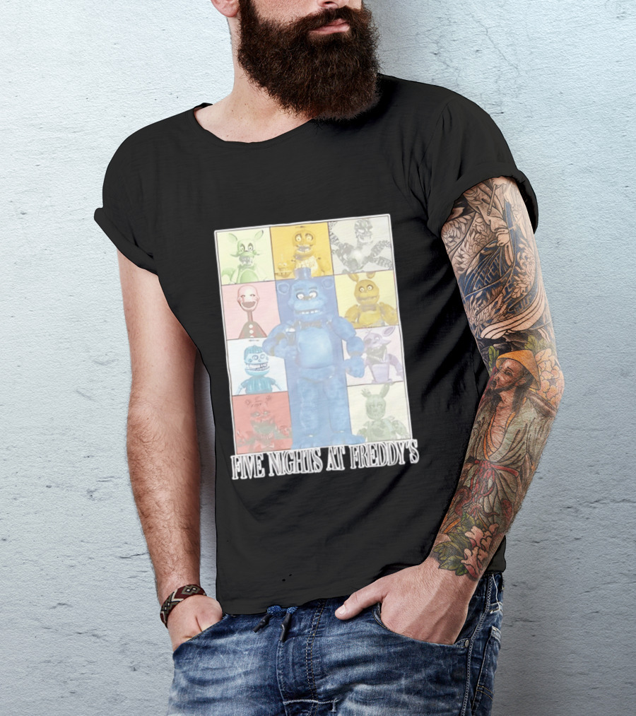Five Nights At Freddy's The Eras Tour Animatronics Characters T-Shirt