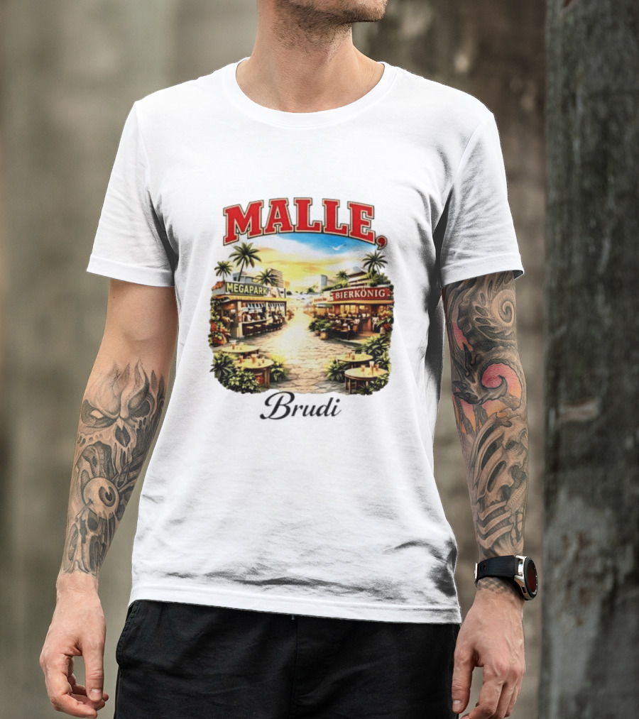Malle Brudi Megapark Bierkönig Island Vibes Tropical Scene T-Shirt