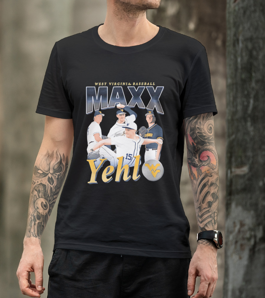 West Virginia Baseball Maxx Yehl WV Iconic Sports T-Shirt