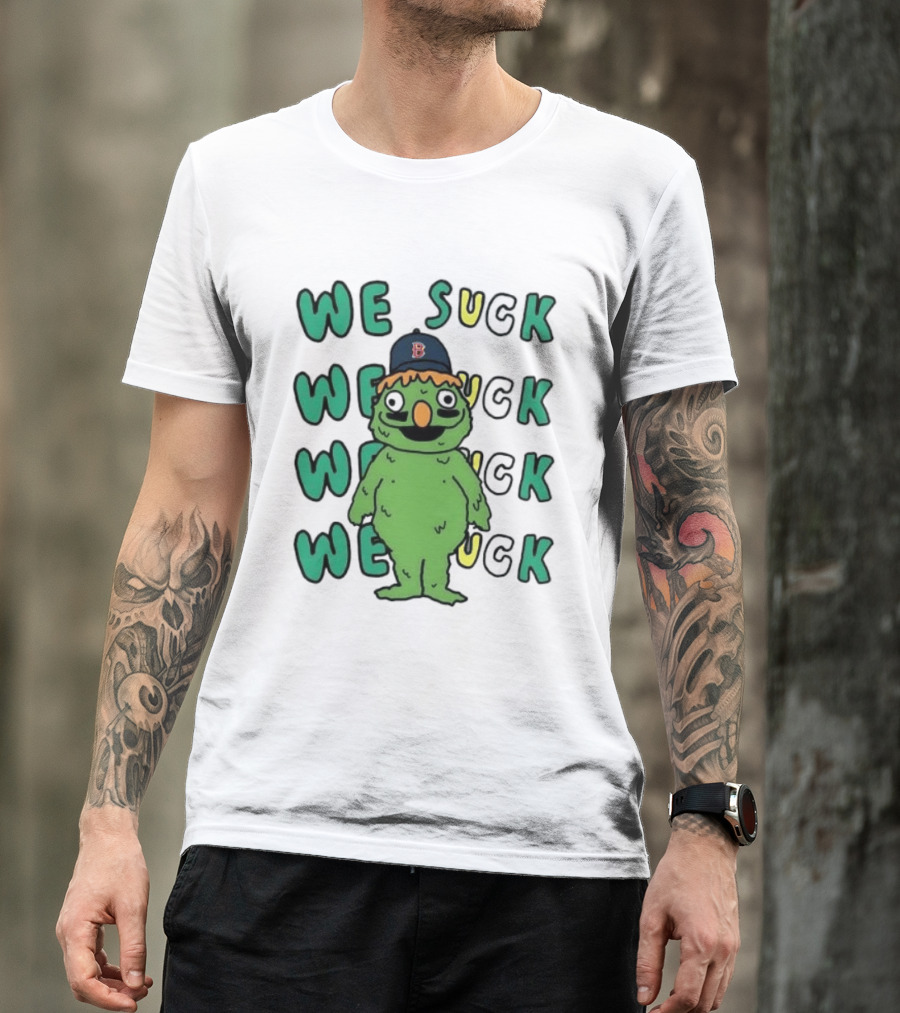 Boston Red Sox We Suck Mascot Fan Humor T-Shirt