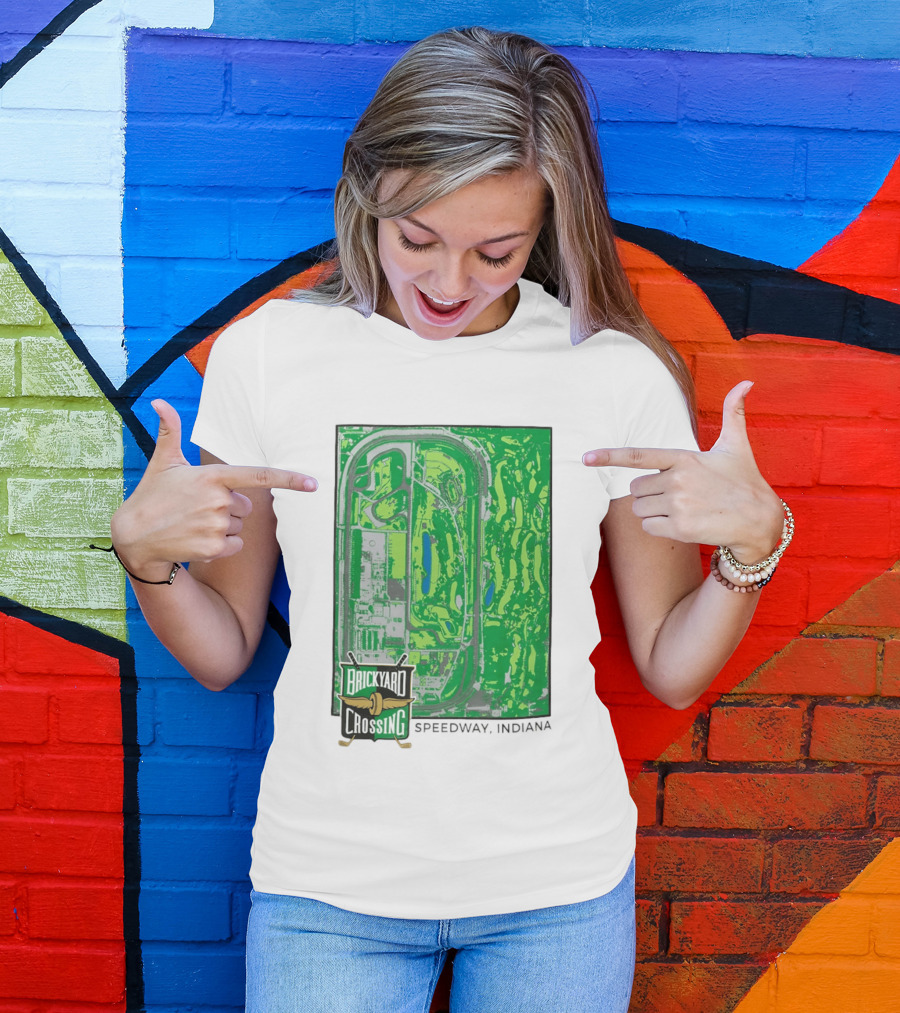 Brickyard Crossing Speedway Indiana Map Instant T-Shirt