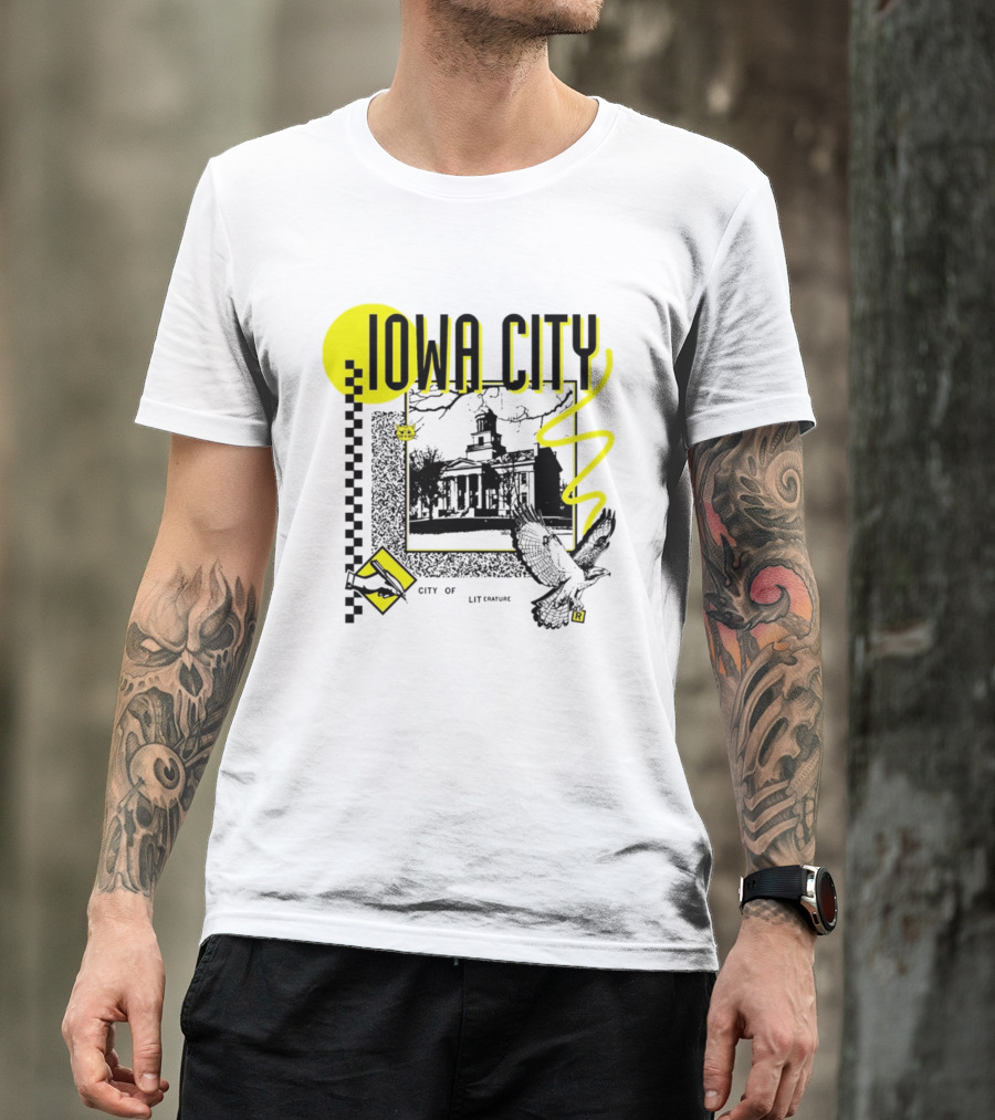 Iowa City University Old Capitol Literary Heritage Bird And Book T-Shirt