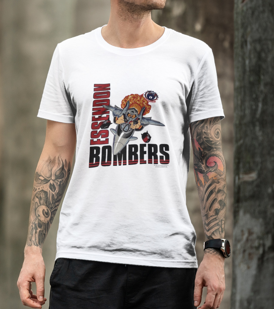 Essendon Bombers Fighter Jet Character Vintage 1992 T-Shirt