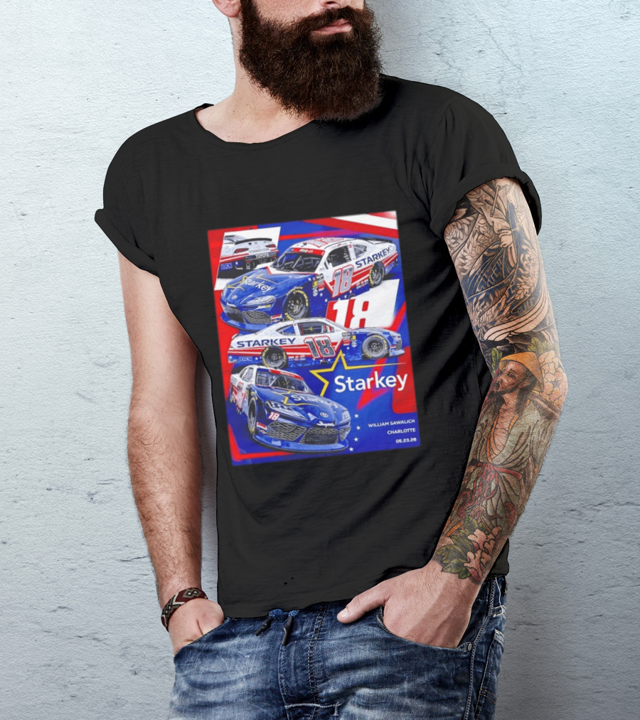 Starkey 18 William Sawalich Joe Gibbs Racing Charlotte Motor Speedway 05.23.26 T-Shirt