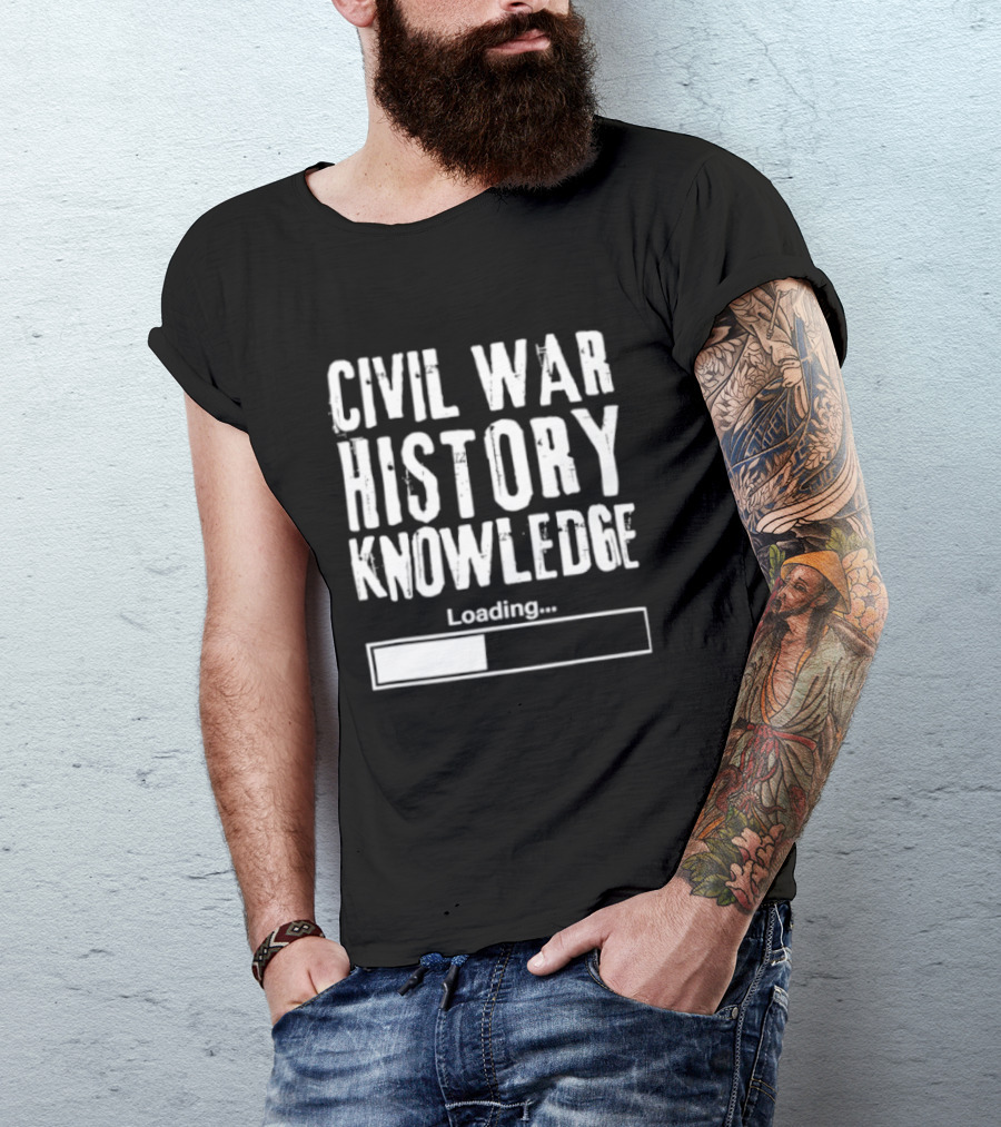 Civil War History Knowledge Loading Progress Bar T-Shirt