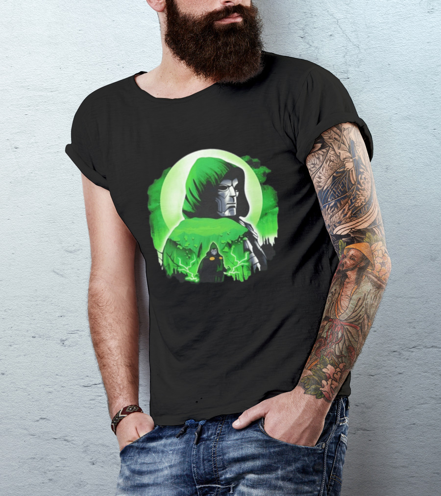 Doctor Doom Green Hooded Emperor Power T-Shirt