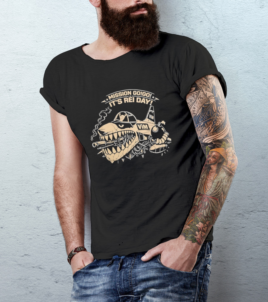 Mission Go Go It's Rei Day VMI Airplane T-Shirt