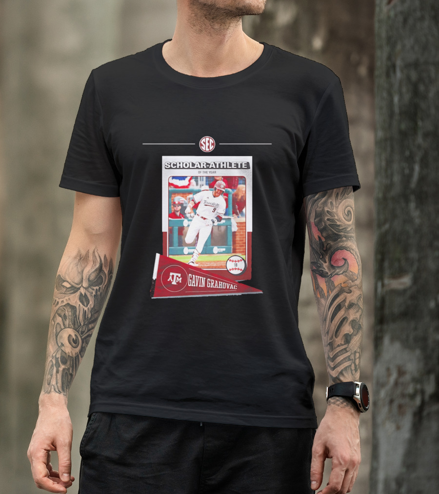 Texas A&M Gavin Grahovac SEC Scholar Athlete Baseball 2026 T-Shirt