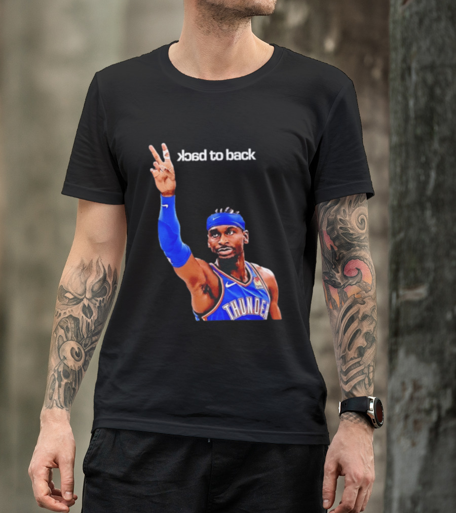 Shai Gilgeous Alexander Back To Back 2025 26 Kia NBA MVP Thunder T-Shirt