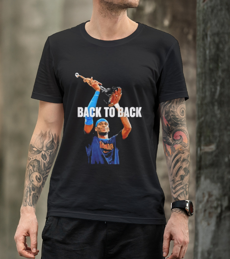 Shai Gilgeous Alexander OKC Thunder Basketball Back To Back T-Shirt