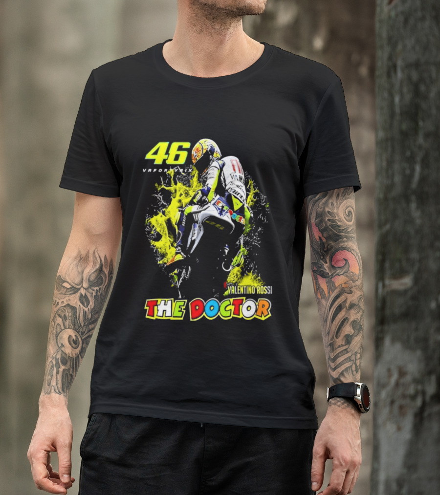 Valentino Rossi 46 VR46 The Doctor Motorcycle Racing T-Shirt