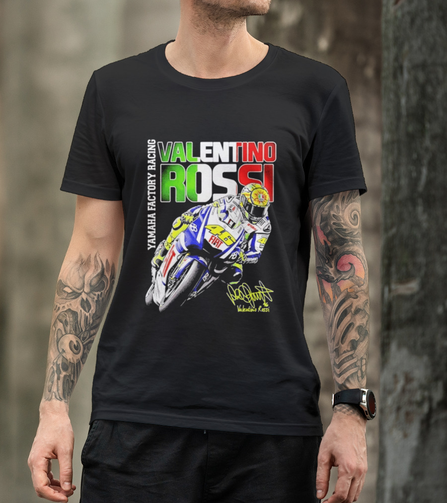 Valentino Rossi Yamaha Factory Racing Motogp Fiat Racing T-Shirt