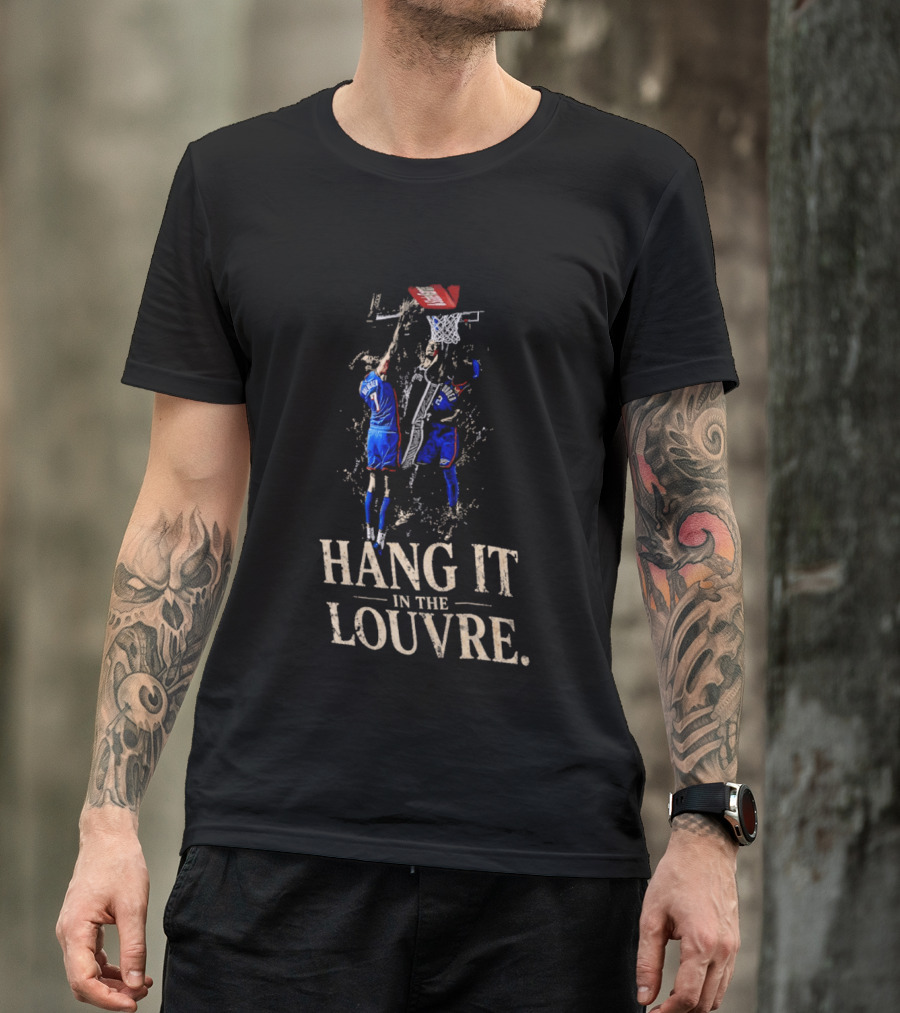 Victor Wembanyama Wemby Rising Above Chet And SGA Hang It In The Louvre T-Shirt