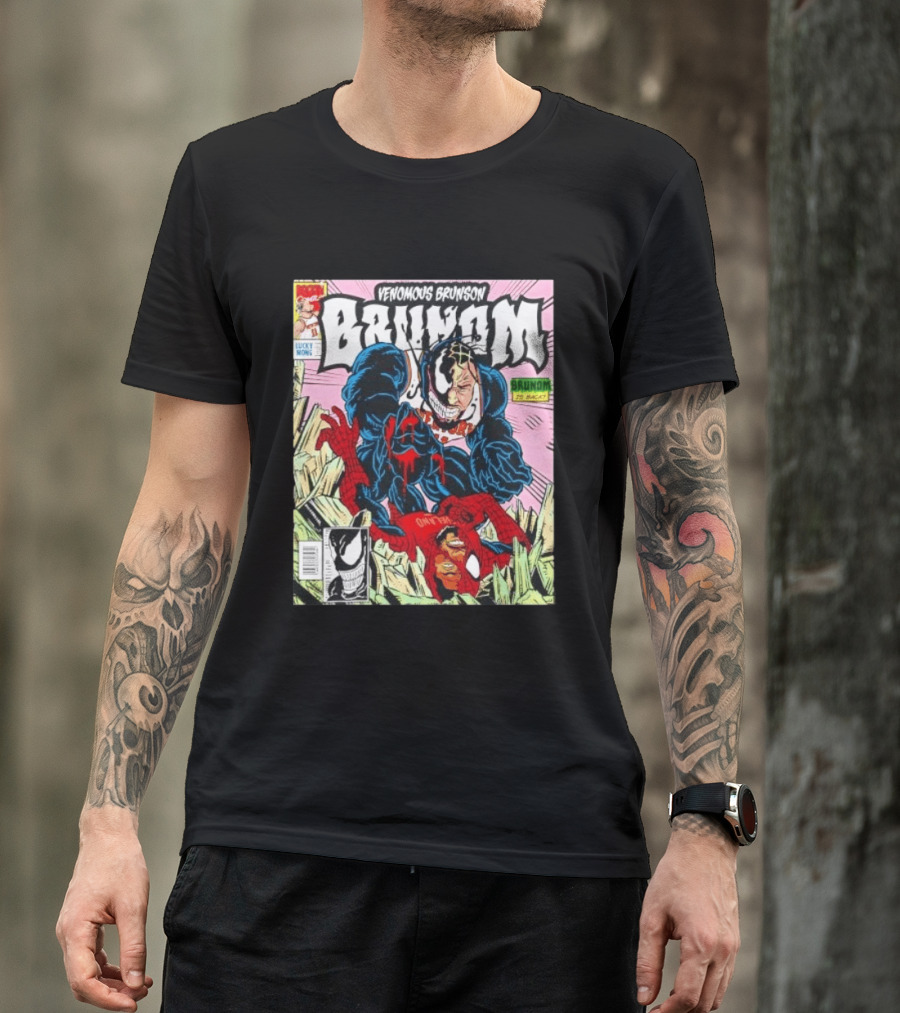 Venomous Brunson Brunom Knicks Comic Style Venom Spiderman Mashup T-Shirt