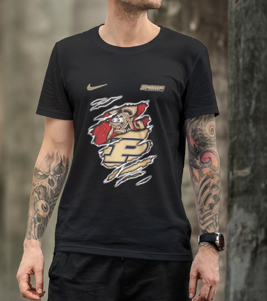 Nike Purdue Boilermakers Rat Fink Graphic NCAA Built To Not Bow T-Shirt