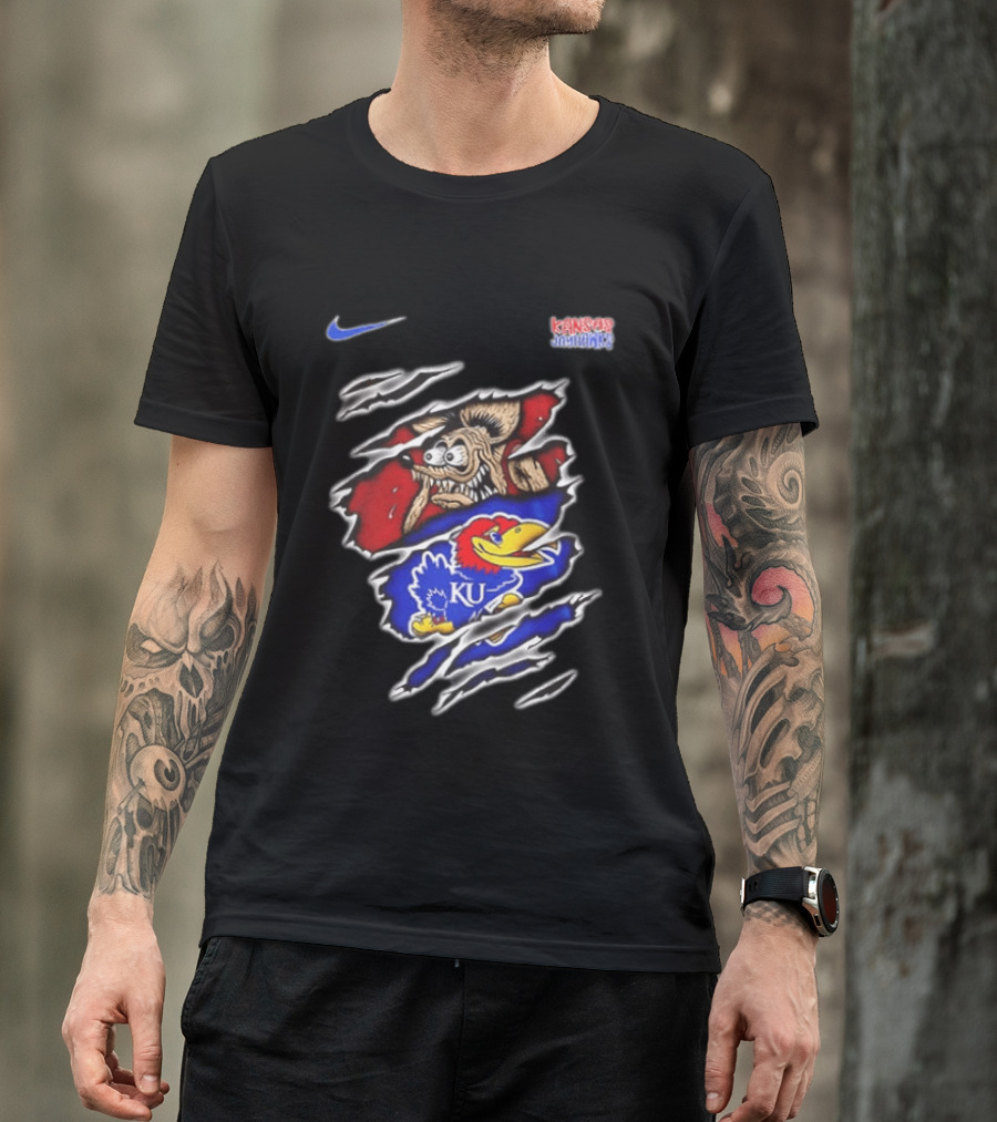 Kansas Jayhawks NCAA Nike Rat Fink Built To Not Bow KU Jayhawk T-Shirt