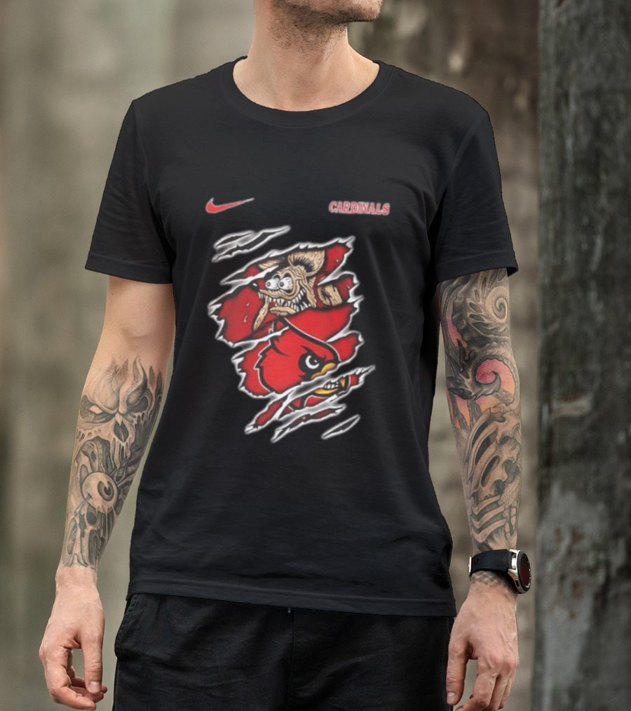 Nike Louisville Cardinals NCAA Rat Fink Built To Not Bow T-Shirt