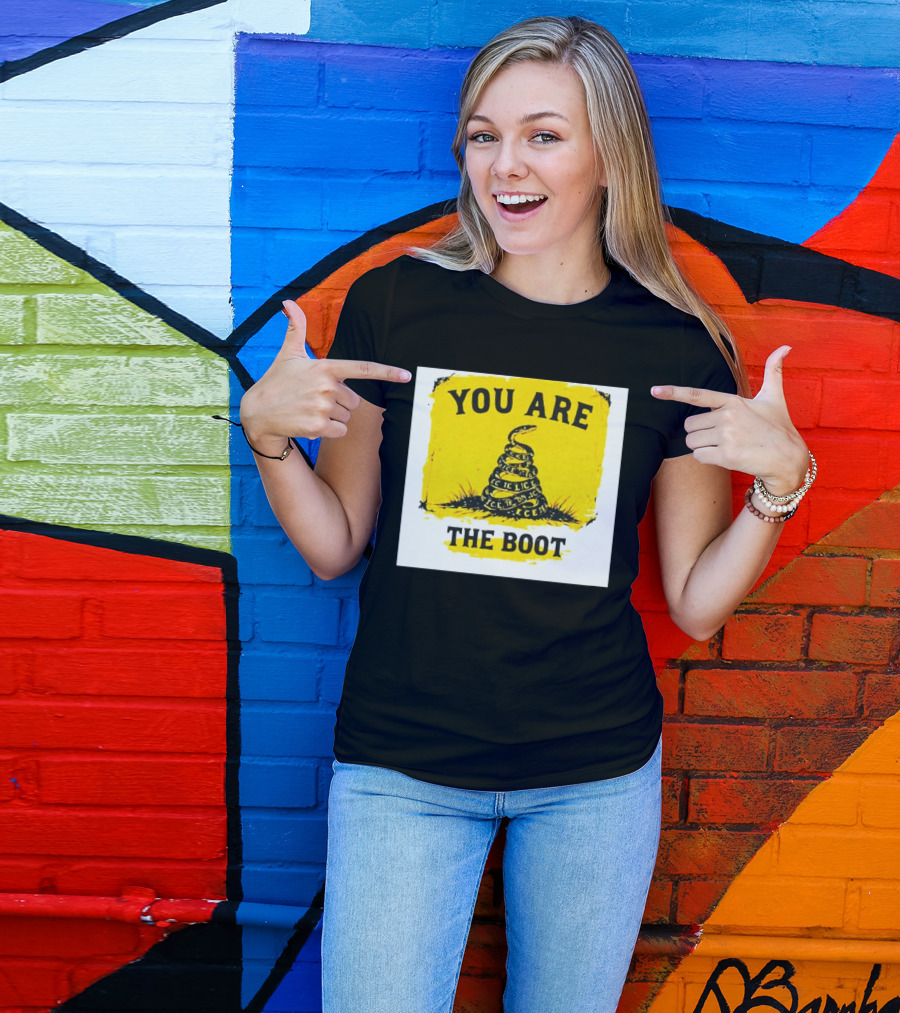 You Are The Boot ICE Gadsden Snake Yellow T-Shirt