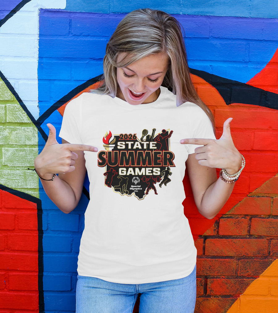 2026 State Summer Games Athletic Silhouettes And Torch T-Shirt