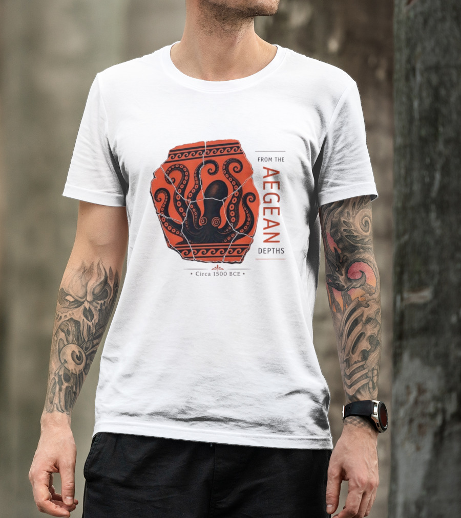 Ancient Aegean Octopus From The Aegean Depths Circa 1500 BCE T-Shirt
