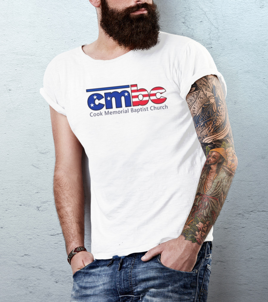 CMBC Cook Memorial Baptist Church Stars And Stripes US Flag T-Shirt
