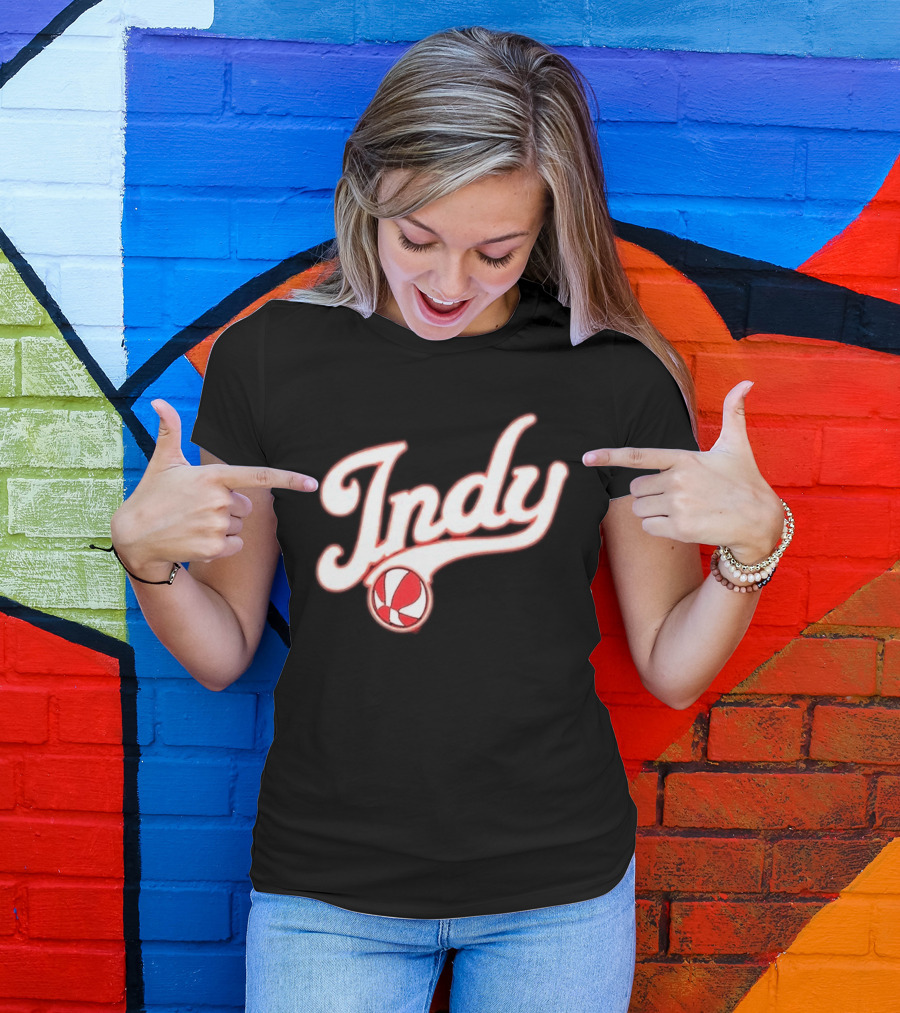 Indy Baseball Red 2023 Casual Classic Sports Style Retro Look T-Shirt